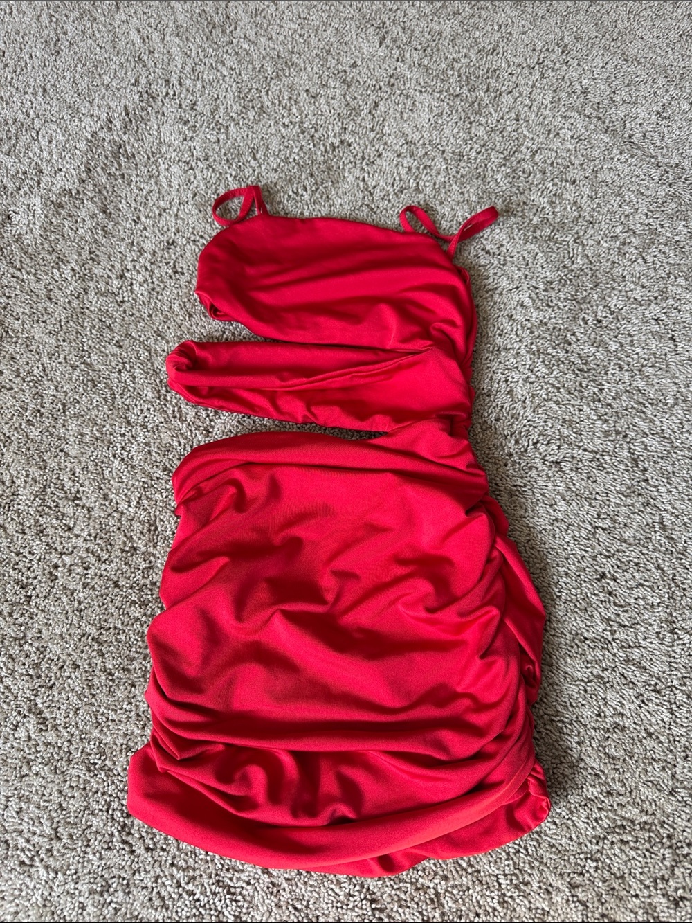 Red Cutout Mini Dress